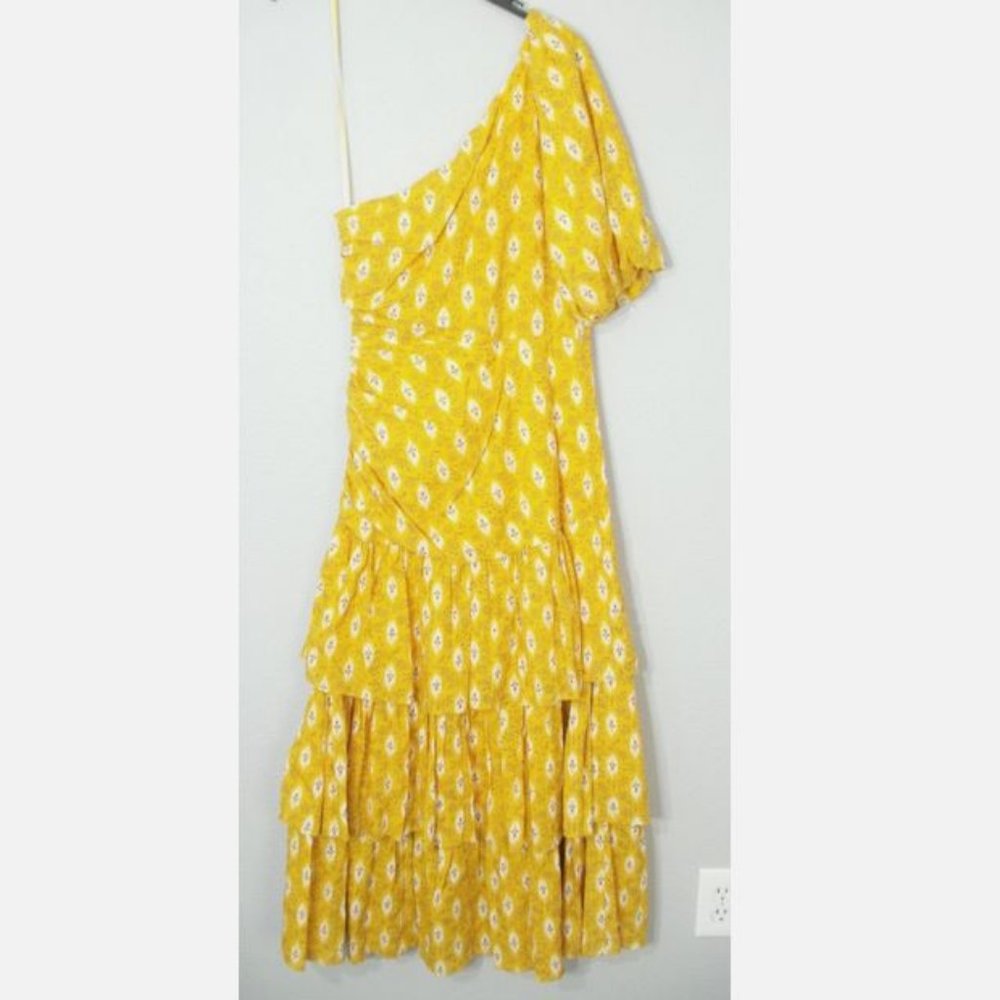 NWT Veronica Beard Virginia One Shoulder Maxi Dress Sun Multi 4 - Picture 7 of 12